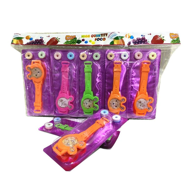 حلوى صافرة مضغوطة لذيذة مع ساعة يد حلوى مبتكرة مع ألعاب شاهد الحلوى للأطفال